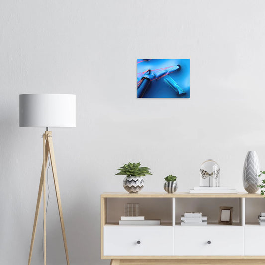 Alaun mit Öl als Mikrokristall-Wandbild auf Alu-Dibond – Produktansicht 2