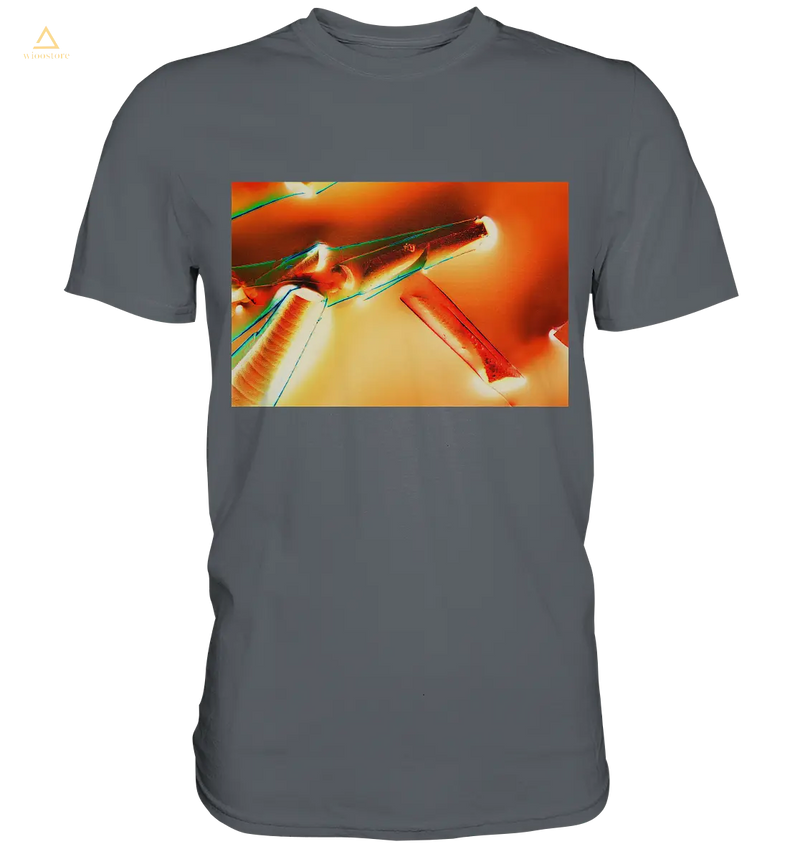 Mikrokristall Design Shirt mit Alaun mit Öl Design – echte Mikrofotografie