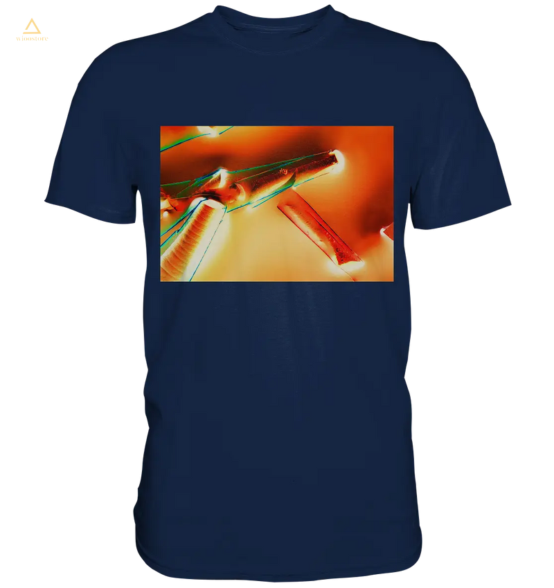 Mikrokristall Design Shirt mit Alaun mit Öl Design – echte Mikrofotografie