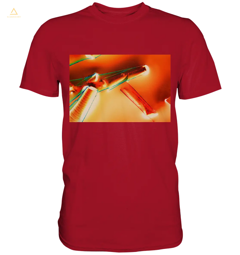 Mikrokristall Design Shirt mit Alaun mit Öl Design – echte Mikrofotografie