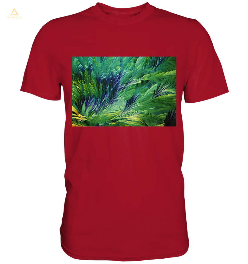 Mikrokristall Design Shirt mit Beta Alanin und L-Glutamin Design – echte Mikrofotografie