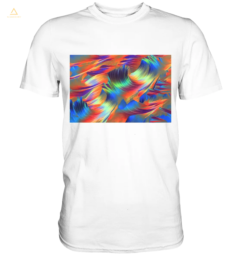 Mikrokristall Shirt mit Beta Alanin und L-Glutamin Design – echte Mikrofotografie