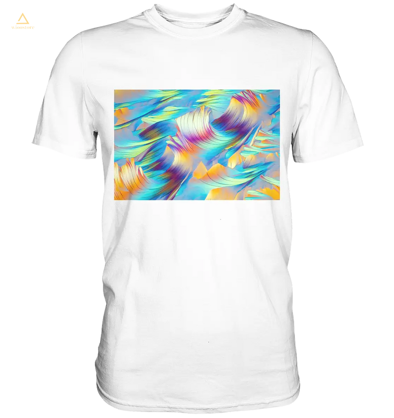 Mikrokristall Shirt mit Beta Alanin und L-Glutamin Design – echte Mikrofotografie