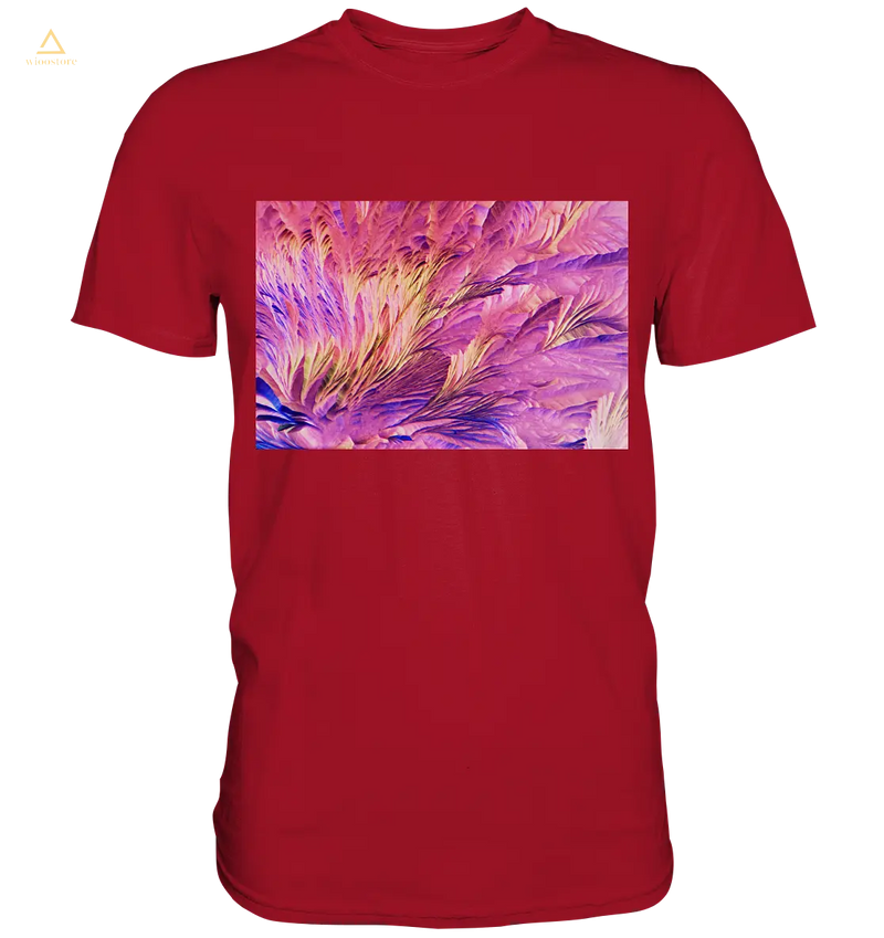 Mikrokristall Design Shirt mit Beta Alanin und L-Glutamin Design – echte Mikrofotografie