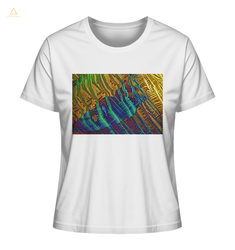 Mikrokristall Design Organic Shirt aus 100 % Bio-Baumwolle . Caesiumchlorid mit Kupfersulfat
