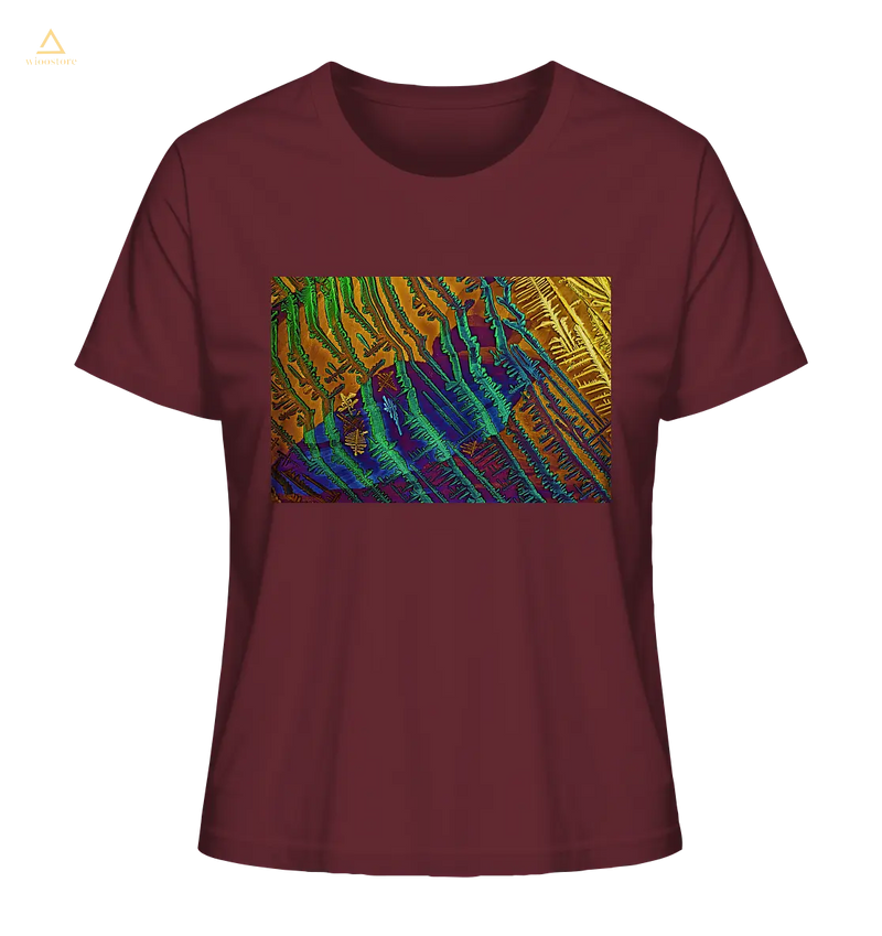 Mikrokristall Design Organic Shirt aus 100 % Bio-Baumwolle . Caesiumchlorid mit Kupfersulfat