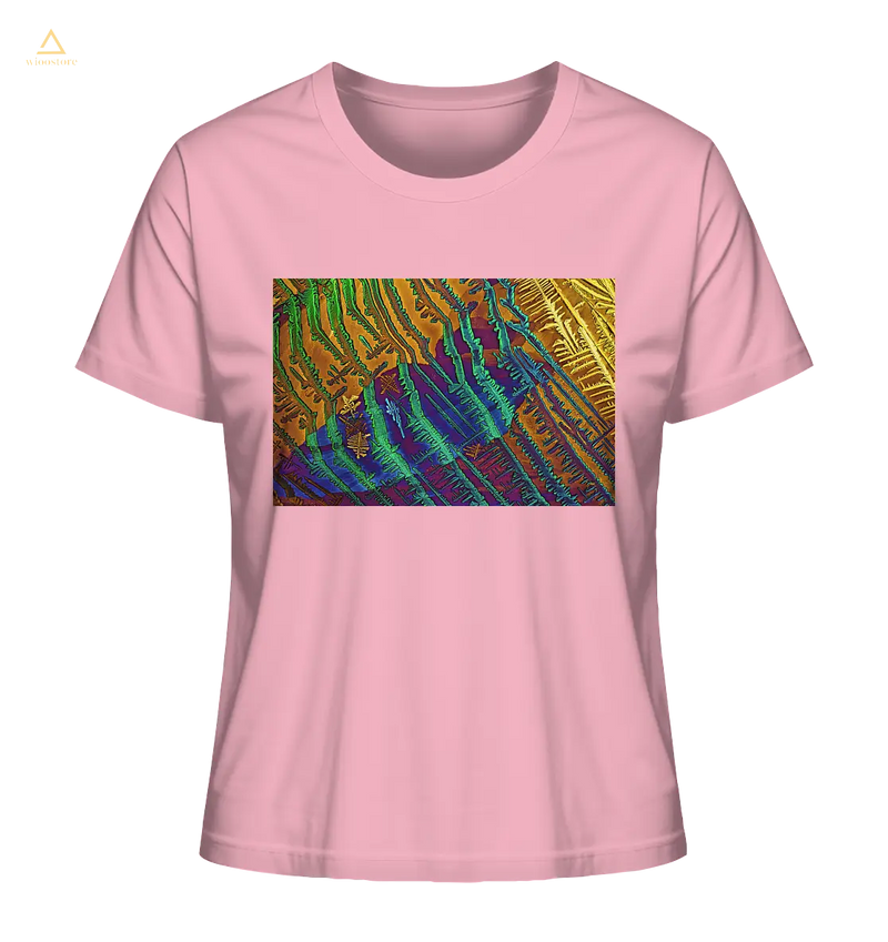 Mikrokristall Design Organic Shirt aus 100 % Bio-Baumwolle . Caesiumchlorid mit Kupfersulfat