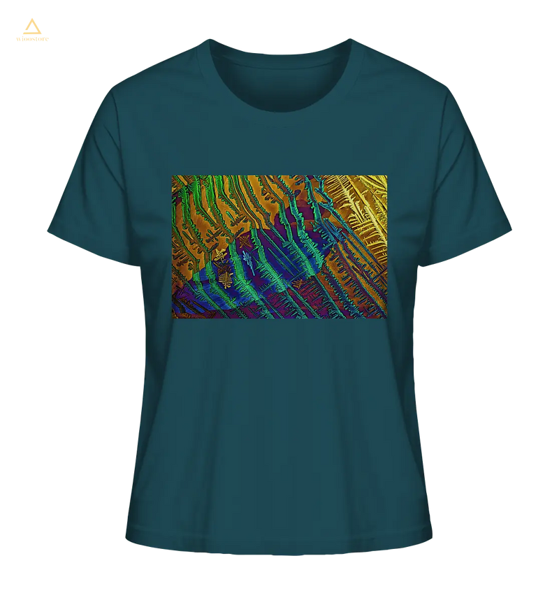 Mikrokristall Design Organic Shirt aus 100 % Bio-Baumwolle . Caesiumchlorid mit Kupfersulfat