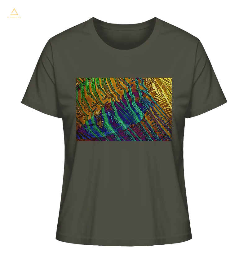 Mikrokristall Design Organic Shirt aus 100 % Bio-Baumwolle . Caesiumchlorid mit Kupfersulfat