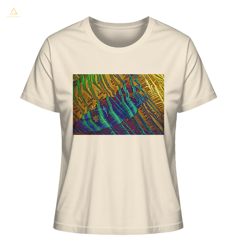 Mikrokristall Design Organic Shirt aus 100 % Bio-Baumwolle . Caesiumchlorid mit Kupfersulfat