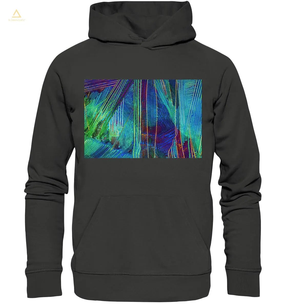 Mikrokristall-Design Premium Hoodie - Caesiumchlorid mit Kupfersulfat - wioostore.de - #unikat#