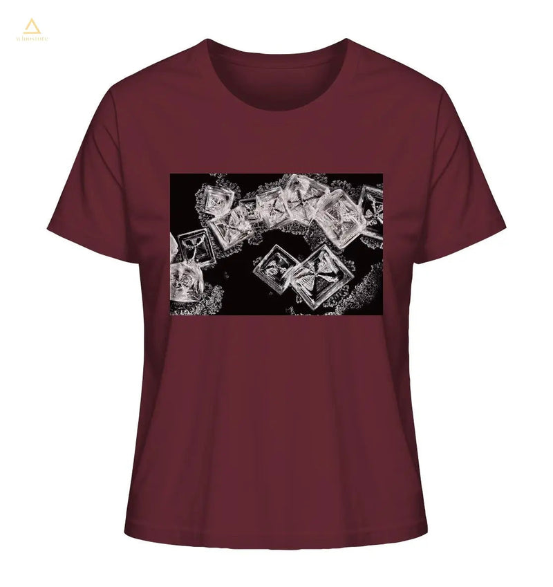 Mikrokristall Design Organic Shirt aus 100 % Bio-Baumwolle - Kochsalz, Mikrokristalle im Dunkelfeld