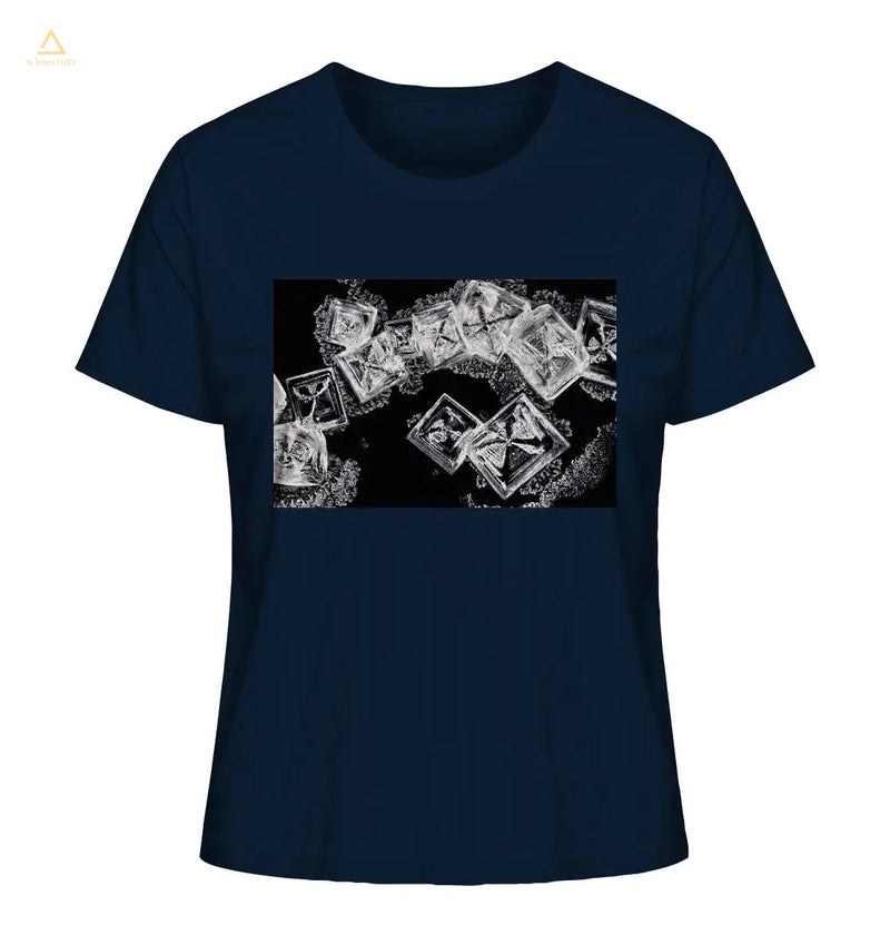 Mikrokristall Design Organic Shirt aus 100 % Bio-Baumwolle - Kochsalz, Mikrokristalle im Dunkelfeld