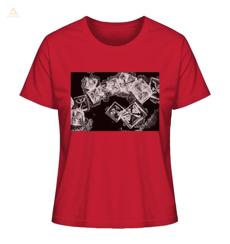 Mikrokristall Design Organic Shirt aus 100 % Bio-Baumwolle - Kochsalz, Mikrokristalle im Dunkelfeld