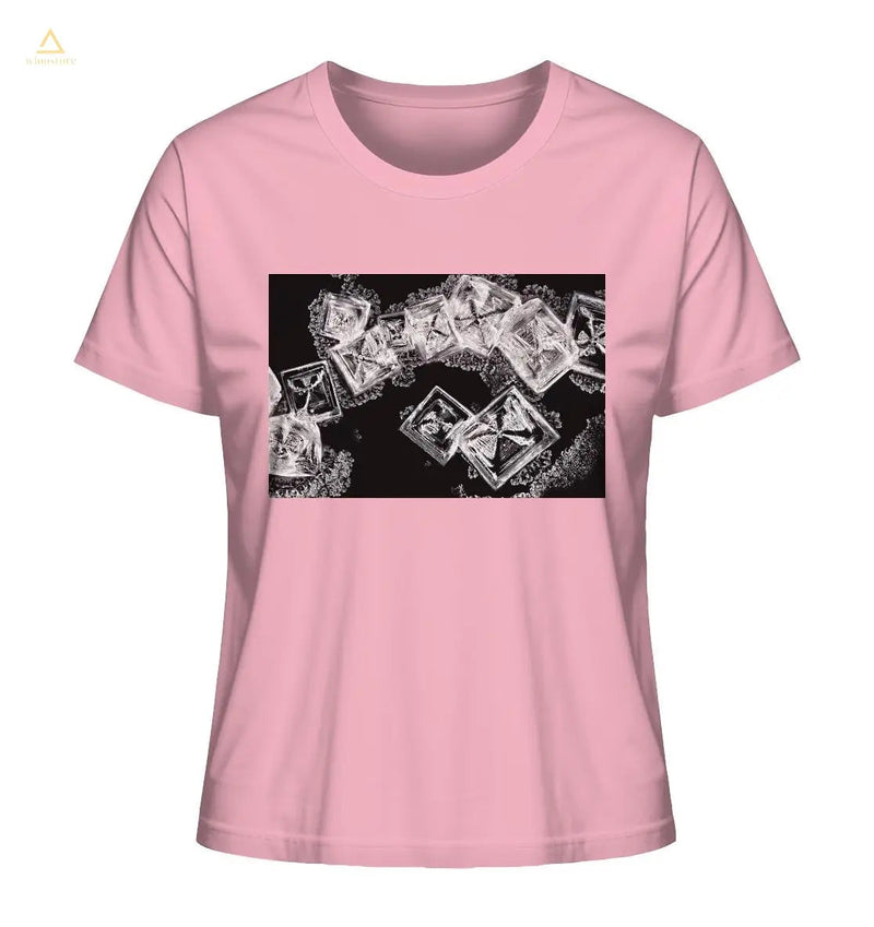 Mikrokristall Design Organic Shirt aus 100 % Bio-Baumwolle - Kochsalz, Mikrokristalle im Dunkelfeld