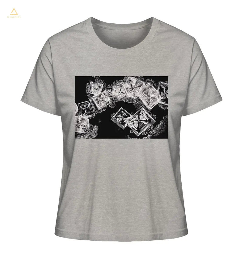 Mikrokristall Design Organic Shirt aus 100 % Bio-Baumwolle - Kochsalz, Mikrokristalle im Dunkelfeld