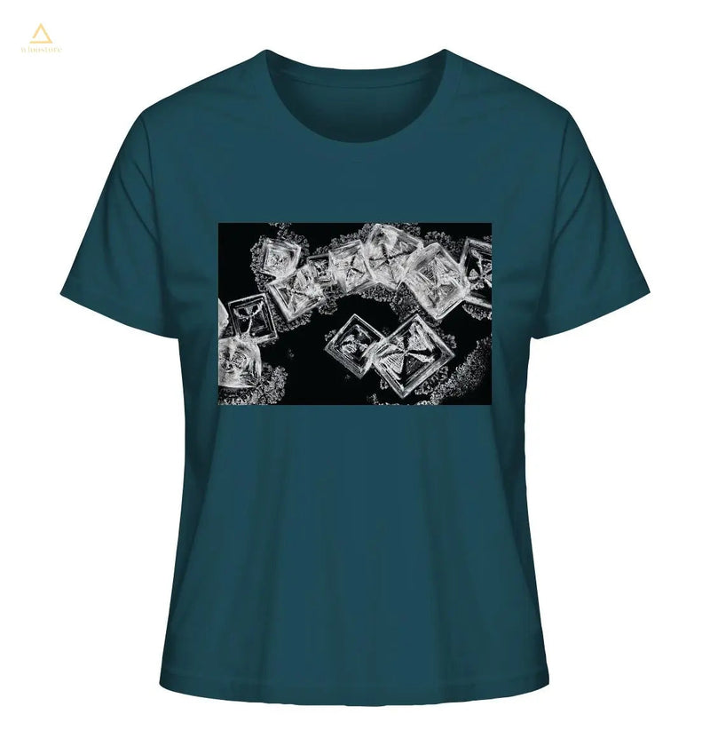 Mikrokristall Design Organic Shirt aus 100 % Bio-Baumwolle - Kochsalz, Mikrokristalle im Dunkelfeld