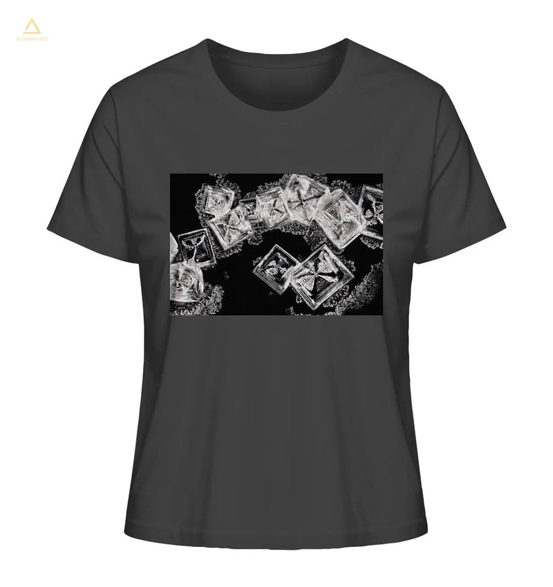 Mikrokristall Design Organic Shirt aus 100 % Bio-Baumwolle - Kochsalz, Mikrokristalle im Dunkelfeld