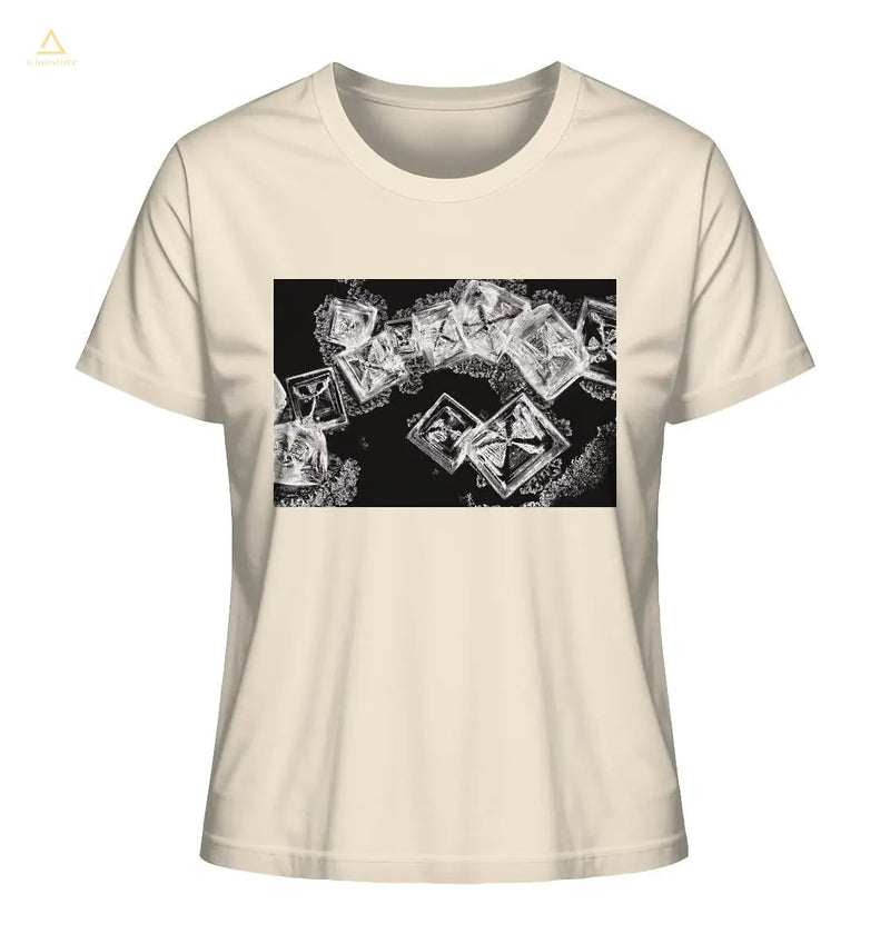 Mikrokristall Design Organic Shirt aus 100 % Bio-Baumwolle - Kochsalz, Mikrokristalle im Dunkelfeld