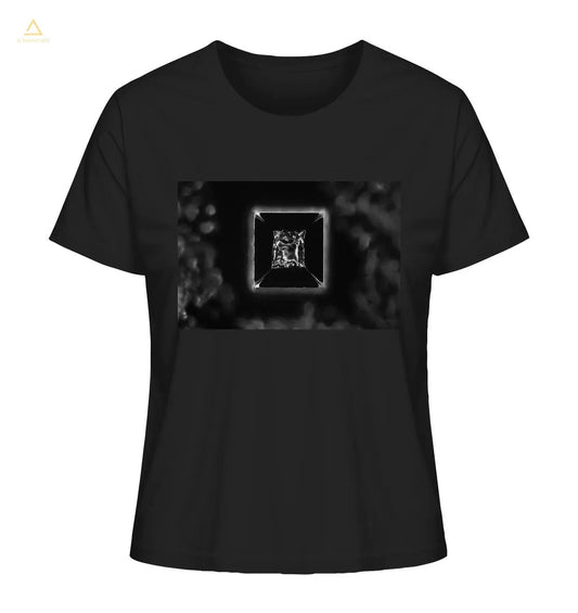 Mikrokristall Design Organic Shirt aus 100 % Bio-Baumwolle - Kochsalz, Mikrokristalle im Dunkelfeld