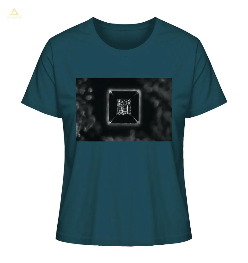 Mikrokristall Design Organic Shirt aus 100 % Bio-Baumwolle - Kochsalz, Mikrokristalle im Dunkelfeld
