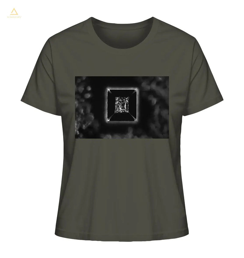 Mikrokristall Design Organic Shirt aus 100 % Bio-Baumwolle - Kochsalz, Mikrokristalle im Dunkelfeld