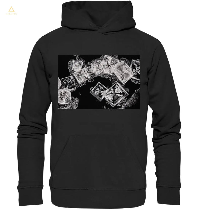 Kochsalz, Mikrokristalle im Dunkelfeld - Premium Unisex Hoodie wioostore.de