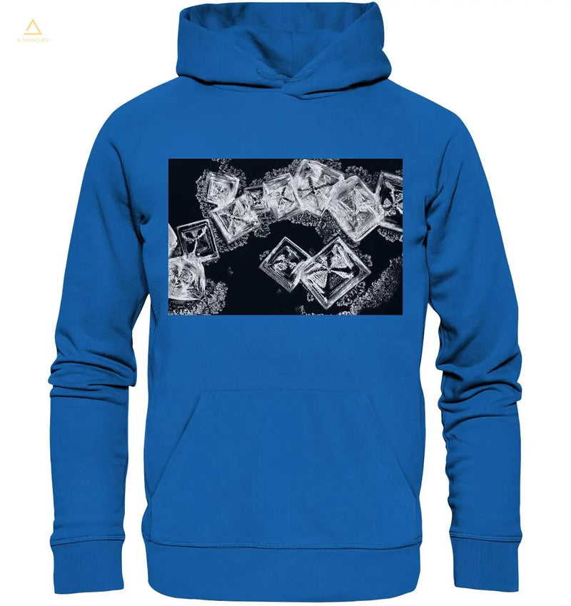 Kochsalz, Mikrokristalle im Dunkelfeld - Premium Unisex Hoodie wioostore.de