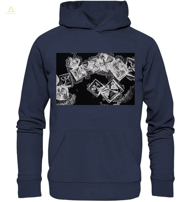 Kochsalz, Mikrokristalle im Dunkelfeld - Premium Unisex Hoodie wioostore.de