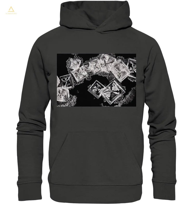 Kochsalz, Mikrokristalle im Dunkelfeld - Premium Unisex Hoodie wioostore.de