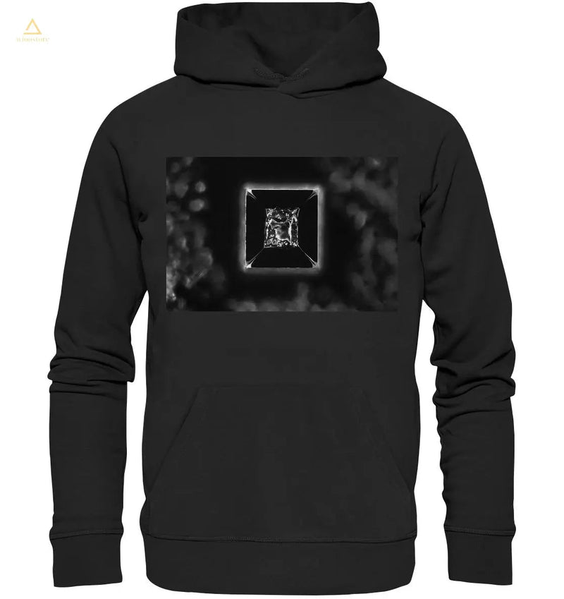 Kochsalz, Mikrokristalle im Dunkelfeld - Premium Unisex Hoodie wioostore.de