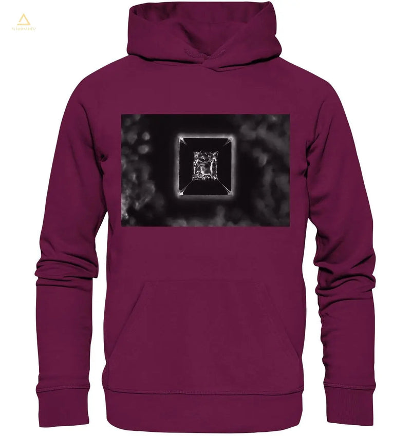 Kochsalz, Mikrokristalle im Dunkelfeld - Premium Unisex Hoodie wioostore.de