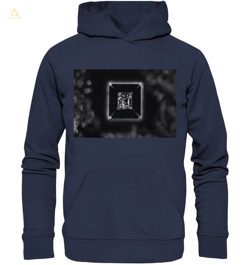 Kochsalz, Mikrokristalle im Dunkelfeld - Premium Unisex Hoodie wioostore.de