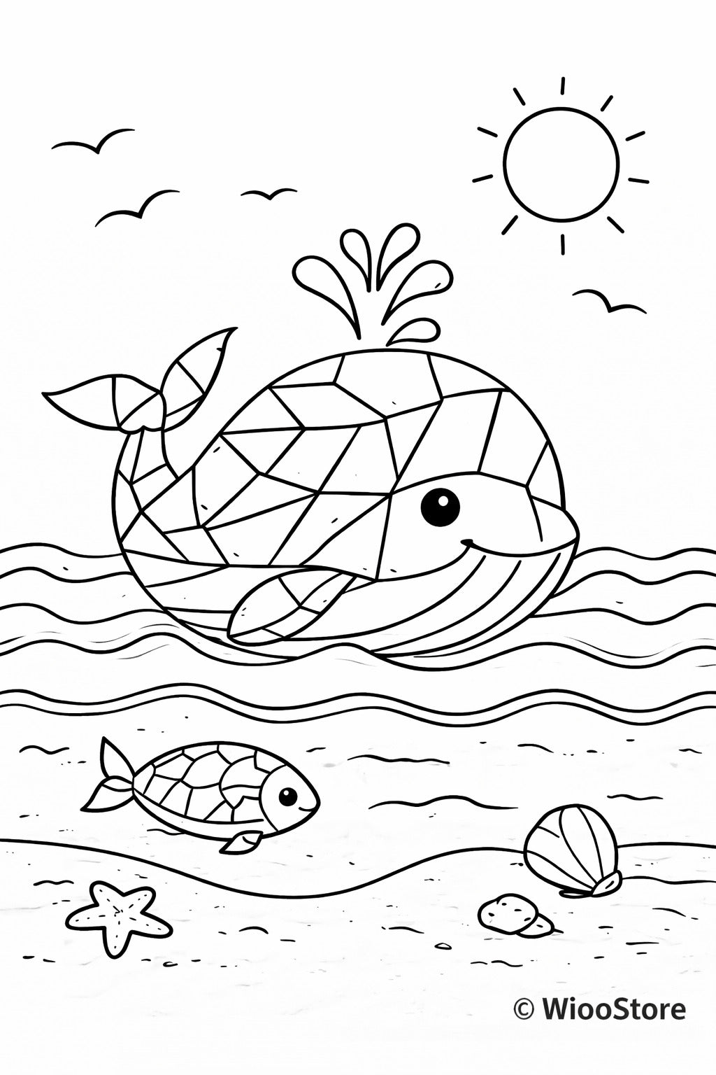 Microcrystal coloring page – Owl