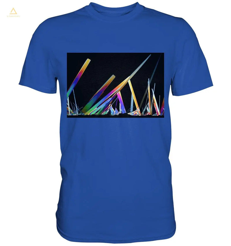 Mikrokristall Design Shirt mit Novaminsulfon (Schmerzmittel) Design – echte Mikrofotografie