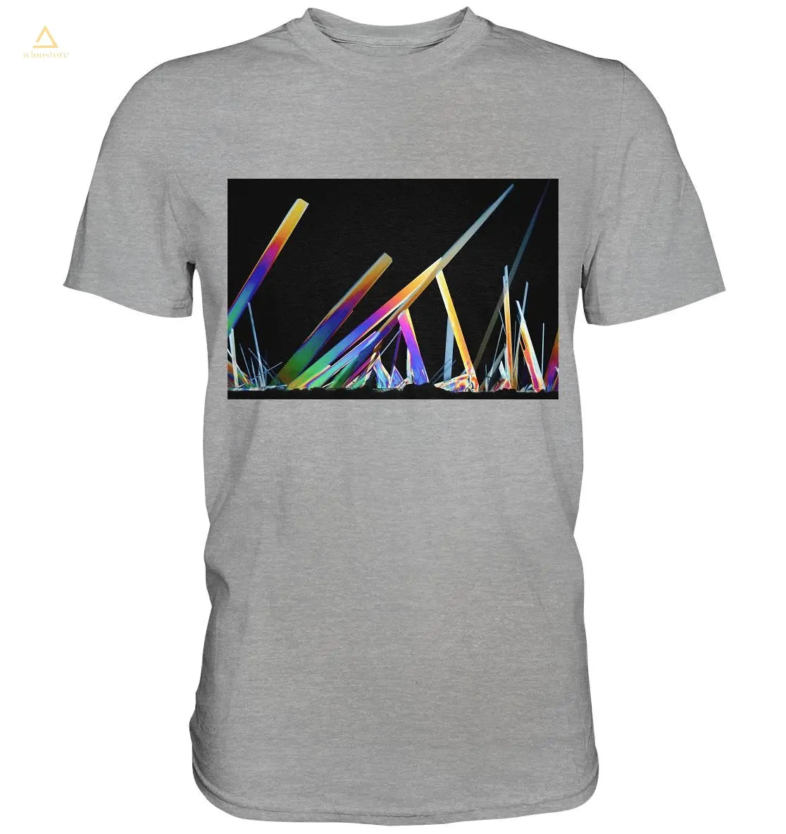 Mikrokristall Design Shirt mit Novaminsulfon (Schmerzmittel) Design – echte Mikrofotografie