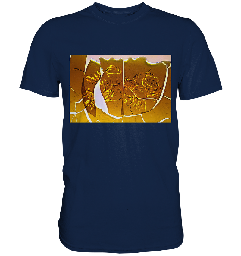 Mikrokristall Design Shirt mit Eisencitrat Design – echte Mikrofotografie