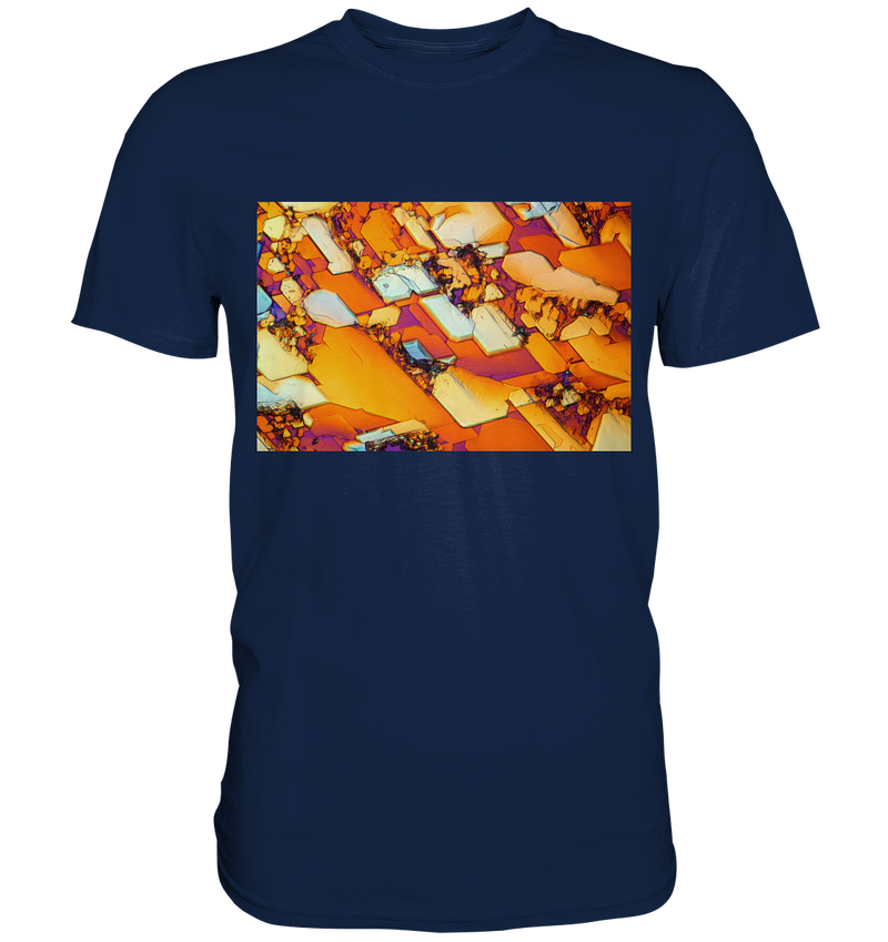 Mikrokristall Design Shirt mit Beta Alanin und L-Glutamin Design – echte Mikrofotografie
