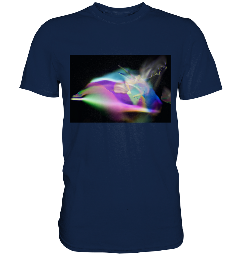 Mikrokristall Design Shirt mit Zimtsäure Design – echte Mikrofotografie