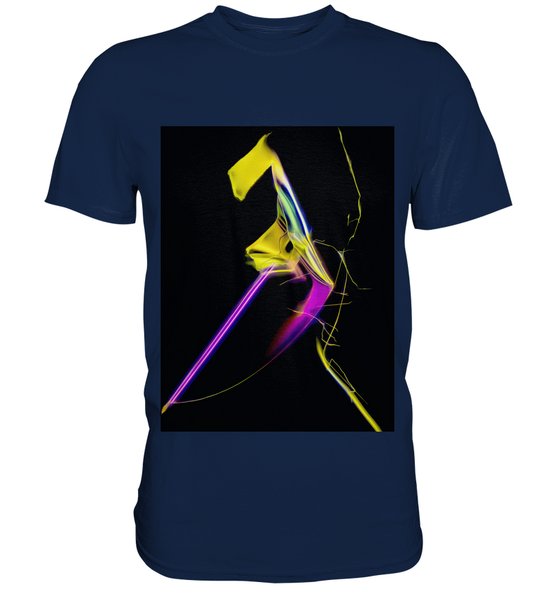 Mikrokristall Design Shirt mit Zimtsäure Design – echte Mikrofotografie