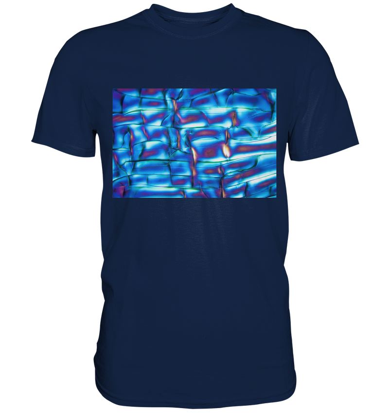 Mikrokristall Design Shirt mit Optical Brightener Design – echte Mikrofotografie