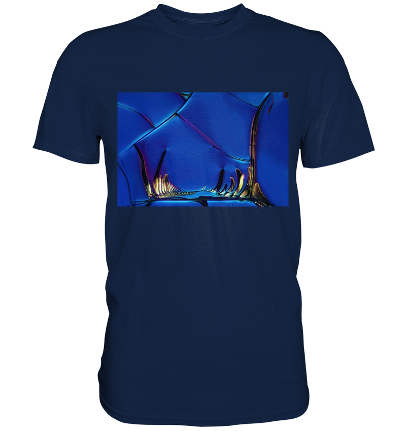 Mikrokristall Design Shirt mit Optical Brightener Design – echte Mikrofotografie