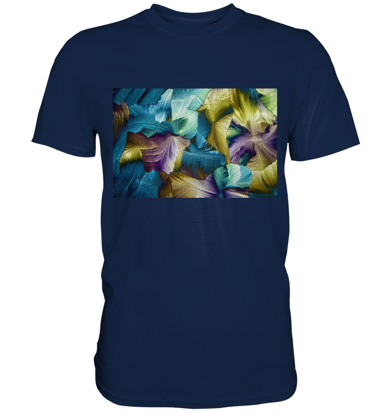 Mikrokristall Design Shirt – Apfelsäure in echter Mikrofotografie