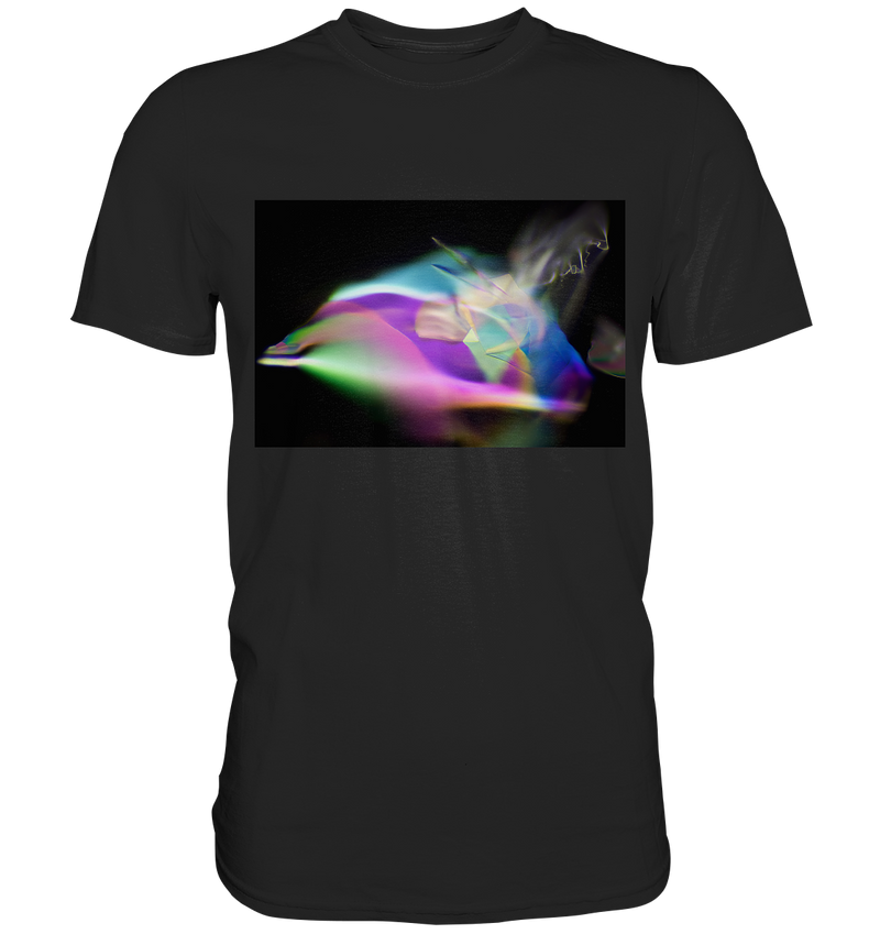 Mikrokristall Design Shirt mit Zimtsäure Design – echte Mikrofotografie