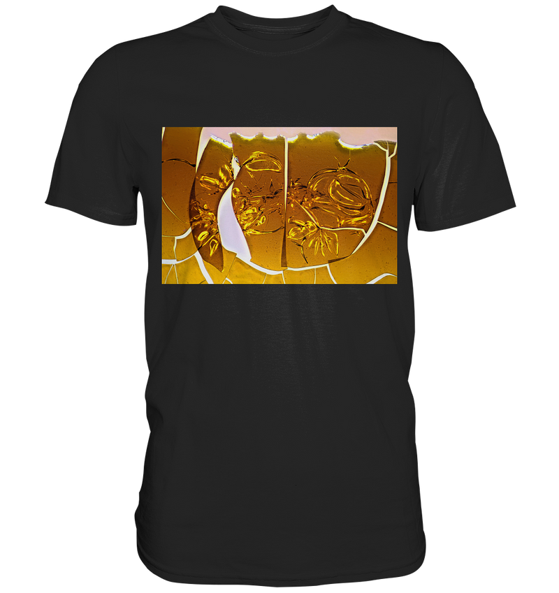 Mikrokristall Design Shirt mit Eisencitrat Design – echte Mikrofotografie