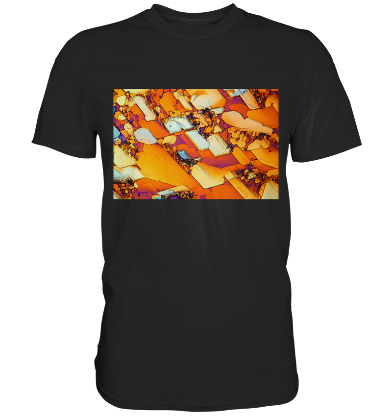 Mikrokristall Design Shirt mit Beta Alanin und L-Glutamin Design – echte Mikrofotografie