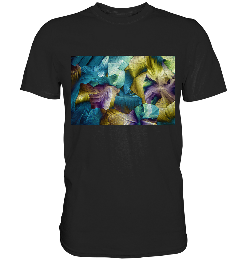 Mikrokristall Design Shirt – Apfelsäure in echter Mikrofotografie
