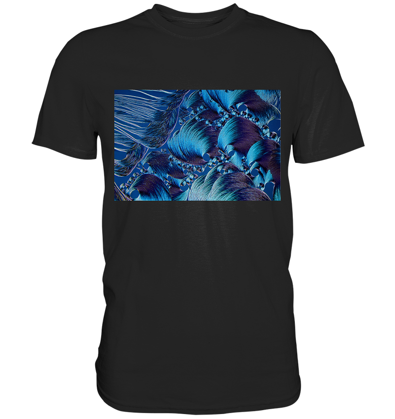 Mikrokristall Design Shirt mit Optical Brightener Design – echte Mikrofotografie