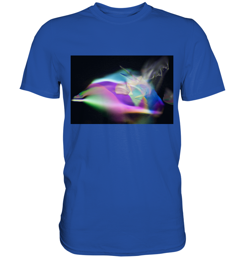 Mikrokristall Design Shirt mit Zimtsäure Design – echte Mikrofotografie