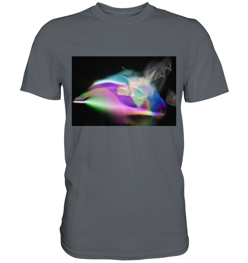 Mikrokristall Design Shirt mit Zimtsäure Design – echte Mikrofotografie